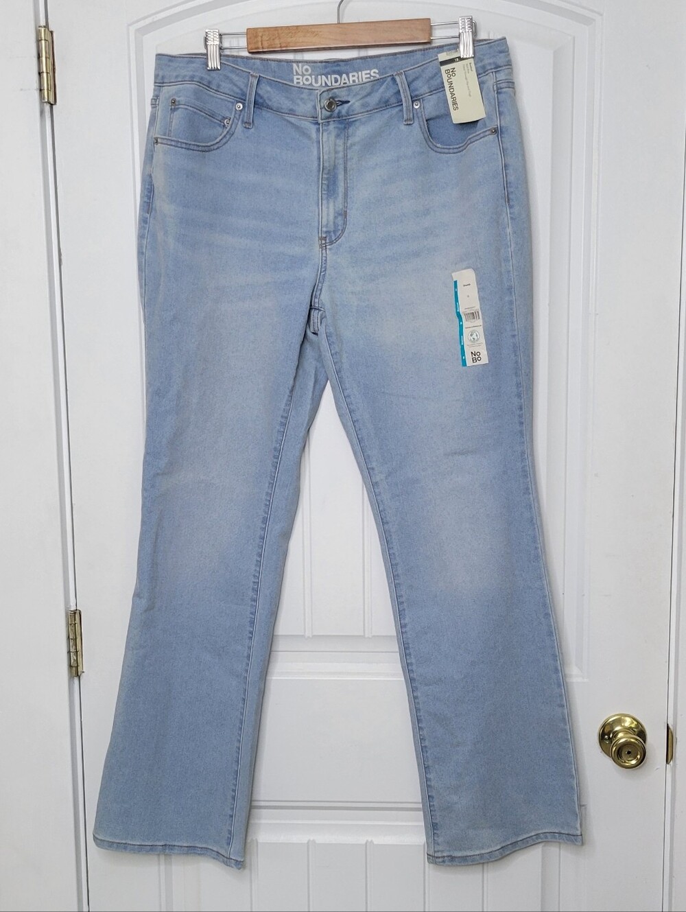No Boundaries Light Wash Wide Leg Jeans Pale Blue